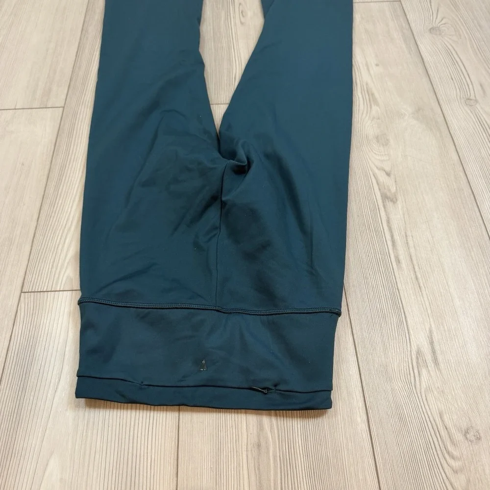 Victoria's Secret ON POINT Athletic Leggings Teal LIVE Flare Pants XS Ruched